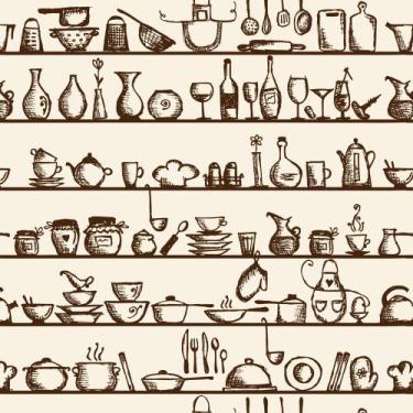 Imagem de Papel de Parede Adesivo Autocolante Vinil Casual Xícara de Café Grãos 