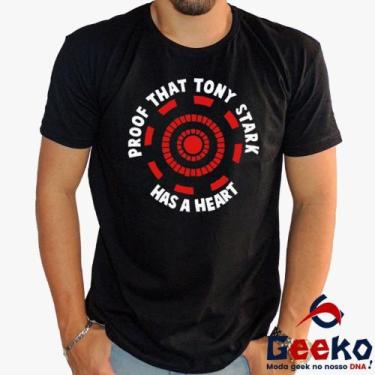 Imagem de Camiseta Homem de Ferro Proof That Tony Stark Has A Heart Iron Man Gee