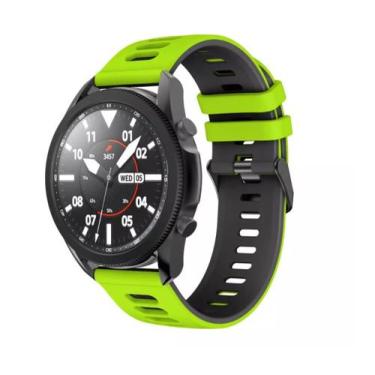Imagem de Pulseira Silicone Esportiva Para Galaxy Watch 3 45mm Cor Verde Limão C