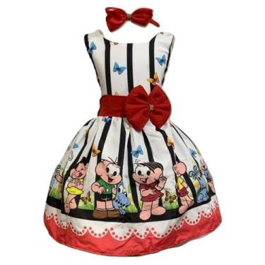 Imagem de Vestido Temático Turma da Menina Dentuça Luxo Regata - Pequenos Encant