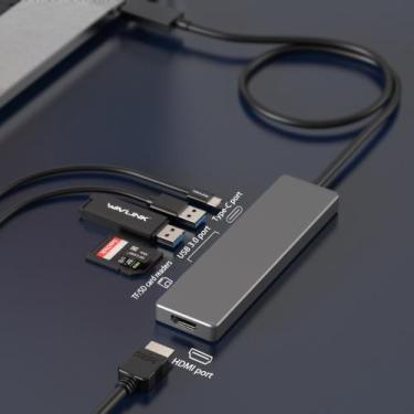 Imagem de Hub USB-C 7 em 1 de Alumínio com Alimentação 100W, HDMI, SD e Micro SD
