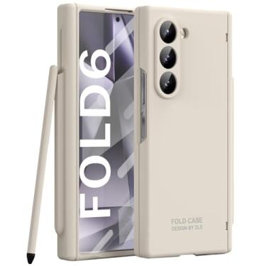 Imagem de YQODSZ Capa para Samsung Galaxy Z Fold 6 com suporte para caneta S e caneta Stylus, capa dobrável 6 fina com protetor de tela de proteção de dobradiça, resistente a arranhões, capa protetora com tudo
