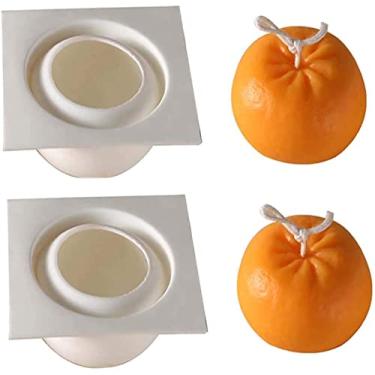 Imagem de LSLEVA 2 moldes de vela de silicone 3D em forma de laranja, moldes de velas de frutas DIY para fazer velas, resina, sabonete, fundição, bolo, chocolate, utensílios de cozinha, presentes para decoração