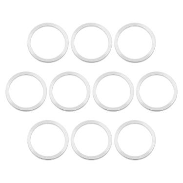 Imagem de ECSiNG Espaçadores de parafuso de anel de corrente de bicicleta, arruela, liga de alumínio, anel duplo para junta única para fone de ouvido de bicicleta, roda dentada, 1 mm de espessura, 10 mm,