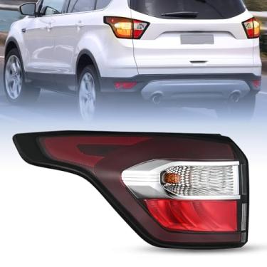 Imagem de Nilight Conjunto de lanterna traseira compatível com lâmpada traseira externa Ford Escape Kuga 2017 2018 2019 estilo original com lâmpadas LED e halógenas lado do motorista