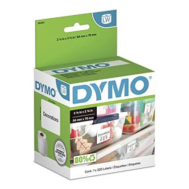 Imagem de DYMO Etiquetas multifuncionais grandes LW autênticas, etiquetas DYMO para impressoras de etiquetas LabelWriter, 5,5 cm x 6,5 cm, 1 rolo de 320