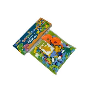 Imagem de Mini Bloquinhos Montar Parque Aquático Dinossauros 130 Peças - Dony To