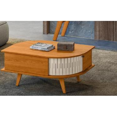 Imagem de Mesa de Centro Indianápolis Para Sala de Estar Cinamomo Off White Made