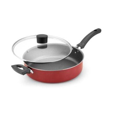 Imagem de Frigideira Enjoy Reta Antiaderente Tampa Vidro 24Cm - Alegrete