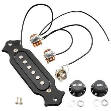 Imagem de Captador Single Coil Magnético Violão Aço Circuito Completo - Thida