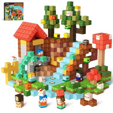 Imagem de Blocos magnéticos GoBidex Build Mine World 100PCS por mais de 3 anos