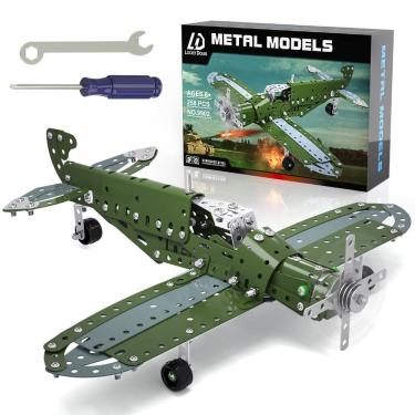 Imagem de Conjunto de avião modelo Building Toy Lucky Doug para crianças de 8 a 12 anos