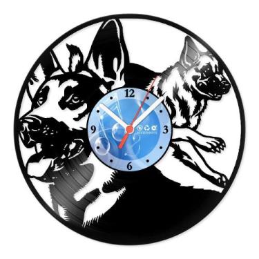 Imagem de Relógio De Parede Disco Vinil Animais - Pastor Alemão - VAN-170 - Mode