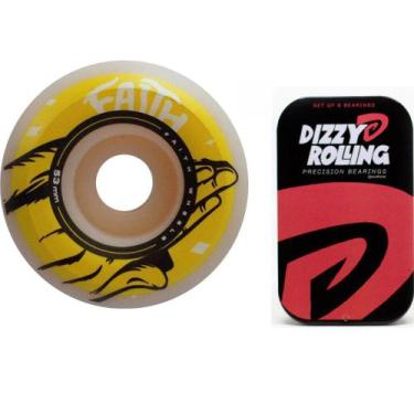 Imagem de Roda Faith Big Hand 53mm 100A + Rolamento Dizzy Rolling