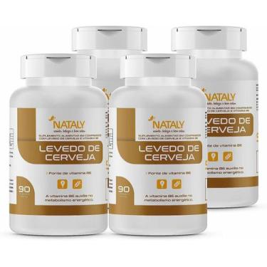 Imagem de Kit Com 4 - Levedo de Cerveja 90 Comprimidos 1000mg Nataly