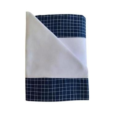 Imagem de Jogo de Lençol 3 Peças Mini Cama Malha 100% Algodão Quadrados 07 Branc