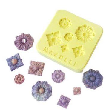 Imagem de Molde Silicone Flores e Jóias Cod. 2262 Mazulli Rizzo Confeitaria