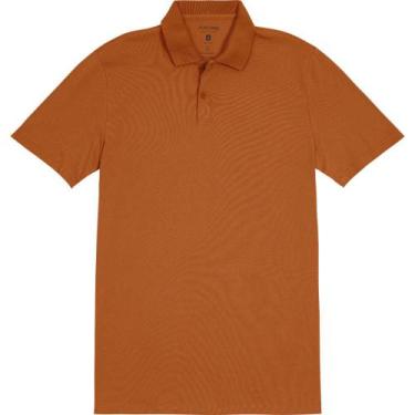 Imagem de Camisa Polo Masculina Malha Piquet Malwee Ref. 04425, Marrom 0238, G