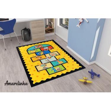 Imagem de Tapete Para Quarto Crianca Infantil 1,00 x 1,40m Amarelinha - M&C ENXO