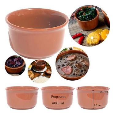 Imagem de Kit 10 Cumbuca 500ml Restaurante Marrom Feijoada Sopa Caldo - RR Porce