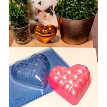 Imagem de Forma de Acetato Coração Almofadinha 500g Porto Formas Ref 02