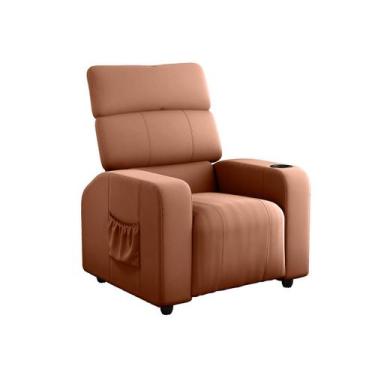 Imagem de Poltrona Do Papai Parma Retrátil e Reclinável - RS Decor, Veludo Ferru