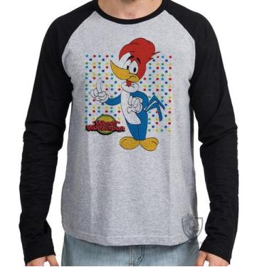 Imagem de Camiseta Manga Longa Pica Pau  bolinhas - Empório Dutra, M  adulto