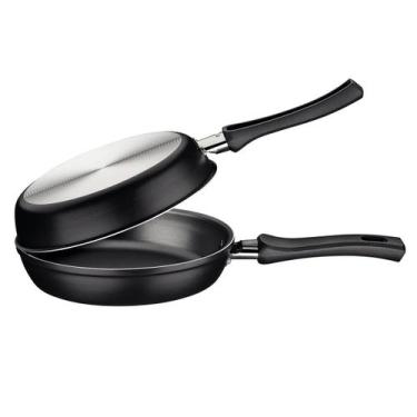 Imagem de Omeleteira Alumínio Antiaderente Starflon Tramontina Frigideira Dupla 