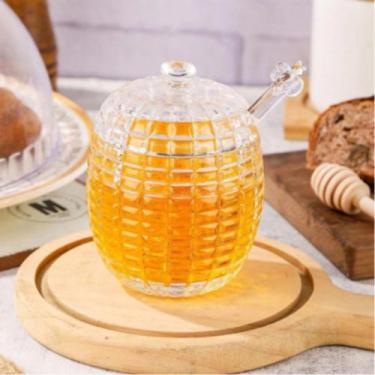 Imagem de Meleira de Vidro Com Pegador e Tampa 210ml Tress Lyor, Incolor