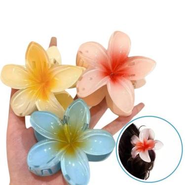Imagem de Kit 3 Prendedor de Cabelo Flor Grande Blogueira Cores - Amillus