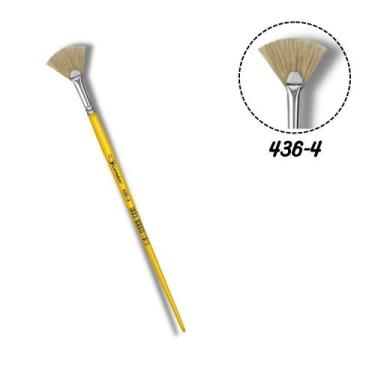 Imagem de Pincel Condor 436-04 Leque Pelo Natural Cabo Longo