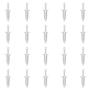Imagem de UNICRAFTALE Pingentes de adaga de aço inoxidável 304 com orifício de 1 mm de 1 mm, pingente de espada, berloques punk de espada, figuras de anime, decoração para amantes de livros, faça você mesmo,