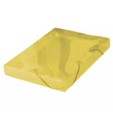 Imagem de KIT 10 Pastas PP Oficio 3cm Grande Alta Pasta Escolar Documentos Escri