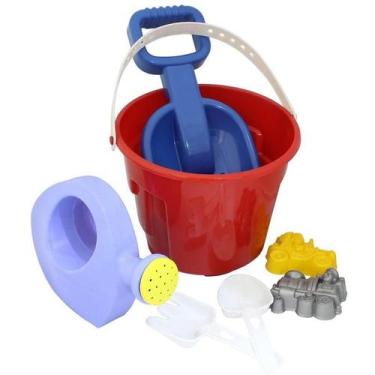 Imagem de Baldinho de praia baldinho castelo c/acessorios leplastic