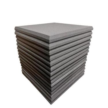 Imagem de Espuma Acústica 50 X 50 X 3,5Cm Lisa - 20 Placas Anti Chamas - Impaktc