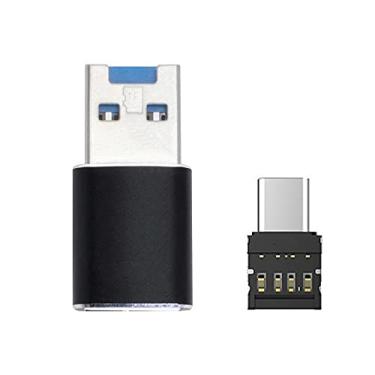 Imagem de NFHK Leitor de cartão USB 3.0 para Micro SD SDXC TF com adaptador OTG USB-C Micro Tipo-C para tablet/celular