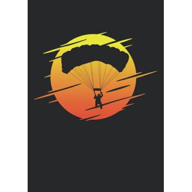 Imagem de Notizbuch A4 dotted, gepunktet, punktiert mit Softcover Design: Fallschirm Springer Tandemsprug Skydiver Skydiving: 120 dotted (Punktgitter) DIN A4 Seiten