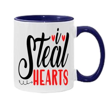 Imagem de SpreadPassion Caneca de café I Steal Hearts, presente para namorado e namorada, ideia de presente de dia dos namorados, presente para marido e esposa, ideia de presente de aniversário do dia dos