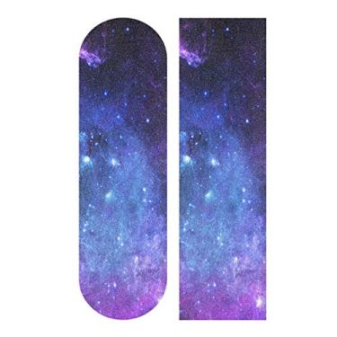 Imagem de Senya Fita adesiva de skate para skate Longboards Griptape Universe Galaxy Nebula Space lixa para rollerboard