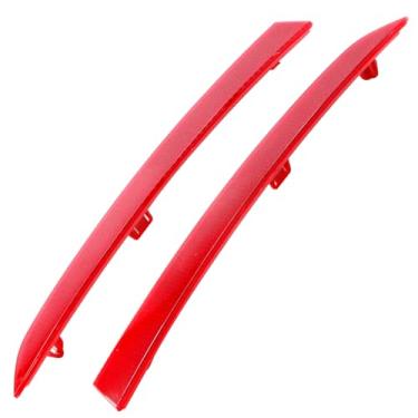 Imagem de DUZFOREI 2 peças 63147847165 traseira direita com refletor de para-choque do lado esquerdo, substituição para BMW Série 3 F30 Sedan com pacote M 2012-2019, substitui 63147847166, vermelho