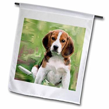 Imagem de 3dRose Fl_4020_1 Bandeira de jardim para filhotes Beagle, 30 x 45 cm