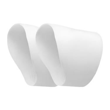 Imagem de Deevoka Faixas de renda de futebol, capas de renda de chuteira de futebol, capas de cadarço de silicone flexíveis para treinamento de jogos para adultos, Branco