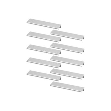 Imagem de 12 Peças Puxador Slim Para Gaveta Armario Moveis 64mm Tito (Cromado Fosco)
