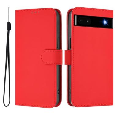 Imagem de Capa para Google Pixel 6A Capa Folio Magnética Couro com Suporte para Cartão Capa para Google Pixel 6A Case para Mulheres Homens à Prova de Choque Capinha Compatível com Google Pixel 6A (2)