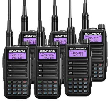 Imagem de Kit 6 Rádios Walkie Talk Baofeng UV16PLUS 10W em VHF e UHF Dual Band R