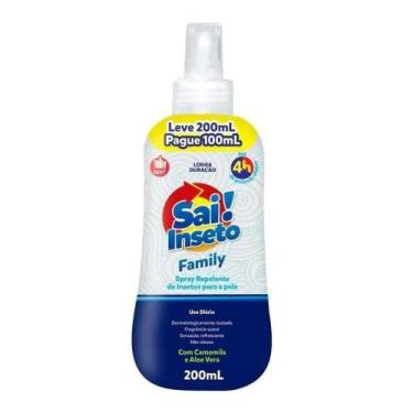 Imagem de Repelente De Insetos Spray Sai Inseto Family 4h 200ml