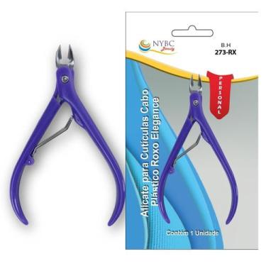 Imagem de Alicate Cutícula Inox Cabo Roxo NYBC Elegance Profissional - NYBC Beau