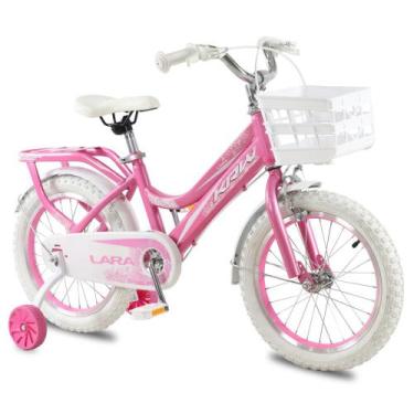 Imagem de Bicicleta KRW Infantil Aro 16 Lara Menina Aço Carbono Freio V-Brake co