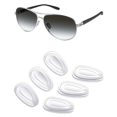 Imagem de Mryok 3 pares de protetores de nariz de substituição para óculos de sol Oakley Blender - Cinza claro e transparente