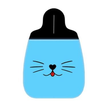 Imagem de Lixeira Lixinho Carro Lingua Gato Fofo Azul